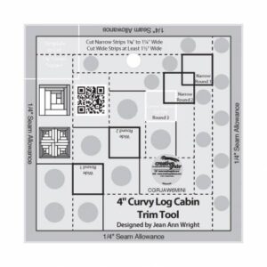 Creative Grids 4" Curvy Log Cabin Trim Tool Ruler