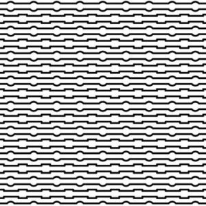 Opposites Attract-stripes w. squares & circles-white