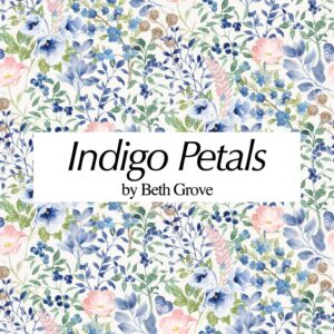indigo petals 5" squares